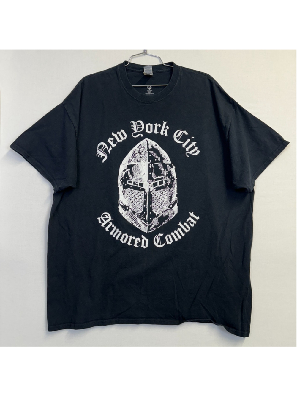 Gildan New York City Armored Combat Team T-Shirt Faded Black Men's 2XL